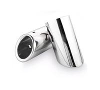 Rear Tailpipe For A4 B8 For AVANT 1.8/2.0TFSI Tailpipe 89mm Stainless Steel Car Exhaust Muffler Pipe Tip Cover Car Exhaust Tailpipe(89mm Silver)