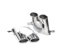Rear Tailpipe For A6 A7 2016 2017 2018 Muffler Tip Upgrade S6 S7 Four Outlet Stainless Steel Tailpipe Exhaust System Car Exhaust Tailpipe(Silver)