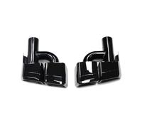 Rear Tailpipe For Benz W218 For CLS 320 300 500 Upgrade For CLS63 4 Outlet Square Tailpipe Muffler Exhaust Pipe Tailpipe Car Exhaust Tailpipe(H Type Black)