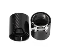 Rear Tailpipe For BMW 4 Series G22 G23 G26 Style Carbon Fiber Exhaust Tips Nozzle Tailpipe 2pieces Direct Plug Exhaust Pipe Car Exhaust Tailpipe(Black)