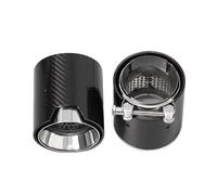 Rear Tailpipe For BMW 4 Series G22 G23 G26 Style Carbon Fiber Exhaust Tips Nozzle Tailpipe 2pieces Direct Plug Exhaust Pipe Car Exhaust Tailpipe(Silver)