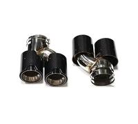 Rear Tailpipe For BMW G22 G23 G26 M440i 2021 2022+ Dual M Exhaust Pipe Muffler Tip Exhaust System Nozzle Tailpipe Car Exhaust Tailpipe(Carbon Fiber O)