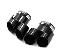 Rear Tailpipe For BMW X5 G05 X6 G6 Tailpipe Exhaust High-end Dual Outlet Stainless Steel Muffler Tailpipe Exhaust System Car Exhaust Tailpipe(Black)