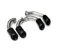 Rear Tailpipe For Cayenne S 2.9T 2018-2024 Design Quad Tailpipe Muffler Tip Stainless Steel Nozzle Exhust Tip Car Exhaust Tailpipe(1 valve model)