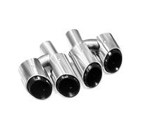 Rear Tailpipe For Panamera 970 2010-2013 For GTS Exhaust Pipe Muffler Tip Nozzle 304 Stainless Steel Car Quad Exhaust Tip Car Exhaust Tailpipe(Silver B)