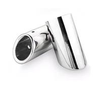 Rear Tailpipe For VW For Golf Mk7 1.4TSI 2.0TDI Car Tailpipe Exhaust Muffler Tip Pipe Cover Car Exhaust Tailpipe(70mm Silver)