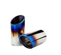 Rear Tailpipe For VW For Passat 1.8T 2.0T 2011 2012 2013 2014 2015 1/2pieces Auto Car Exhaust Tip Muffler Pipe Cover Car Exhaust Tailpipe(76mm-blue)