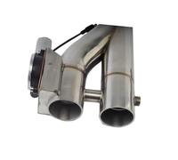 Rear Tailpipe Universal 2"/2.5''/3" Inch 304 Stainless Steel Type Y Pipe Adjustable Car Exhaust E-cutout Car Exhaust Tailpipe(3 inch(76mm))