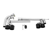 Rear Tip Tail Throat For A3 Sportback 2021-2025 Up To S3 Quad Look Muffler Tips Pipe Nozzle Tuning Stainless Steel Car Exhaust Tip(Black Sedan)