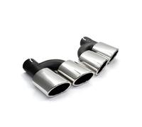 Rear Tip Tail Throat For A4 For A5 For A6 For A7 Upgrade S4 S5 S6 S7 Stainless Steel Black Muffler Exhaust System 1 Pair Four Outlet Tailpipes(Silver)
