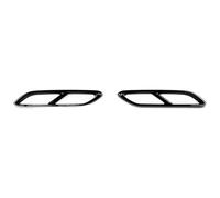 Rear Tip Tail Throat For C-Class W206 2021 2022 2023 Up Side 1 Pair Rear Exhaust Muffler Tail Pipe Cover Trim(Glossy Black)