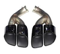 Rear Tip Tail Throat For Cayenne 958-2 2015 2016 2017 Pipe GTS Style Black Muffler Tip Exhaust System Nozzle(Black C)