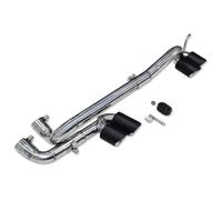 Rear Tip Tail Throat For E90 E92 E93 320i 325i M3 M4 Look Dual To Quad Tip Mufflers System 304 Stainless Steel Car Exhaust Pipe(Carbon Fiber a)