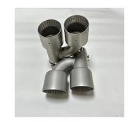Rear Tip Tail Throat Stainless Steel Tail Throat Silencer H Type Double Outlet Large Diameter Nozzle Car Exhaust Pipe(Right 63mm-101mm)