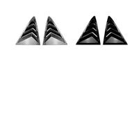 Rear Triangular Window Louvers Glossy Black Compatible With Fiesta MK8 | Fits Fiesta MK8 2018 And Newer; Includes Shutters Blinds Cover Trim