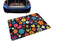 Rear Trunk Mat, Protective Dustproof Cover with Floral Design - Rear Protection for SUVs, for Travellers, Families, Drivers, Urban Journeys, Long Journeys, Camping
