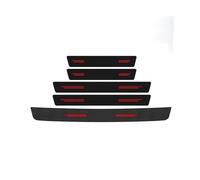 Rear Trunk Sill Bumper Anti Scratch Guard Decals For VW For Caddy Carbon Fiber Car Threshold Sticker Door Pedal Strips(5pcs 2)