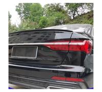 Rear Trunk Spoiler 2019 2020 2021 2022 To Up For A6 C8 Spoiler ABS Trunk Lip Wings Tail Spoiler By Glossy Black Carbon Fiber Rear Roof Spoiler(No color)