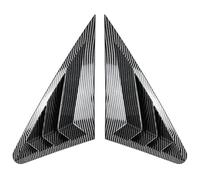 Rear Trunk Wing For A3 S3 8V Sedan 2014-2020 Triangle Louver Shark Gill Shaped Rear Window Decorative Window Vent Car Rear Spoilers(Carbon black)