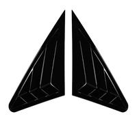Rear Trunk Wing For A3 S3 8V Sedan 2014-2020 Triangle Louver Shark Gill Shaped Rear Window Decorative Vent Car Spoilers(Black)