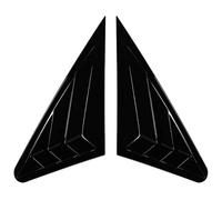 Rear Trunk Wing For A3 S3 8V Sedan 2014-2020 Triangle Louver Shark Gill Shaped Rear Window Decorative Vent Car Spoilers(Black)