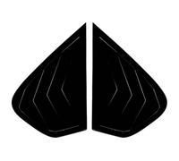 Rear Trunk Wing For B&MW X6 E71 E72 2008-2014 Abs Material Car Side Rear Window Louver Paste Type Is Suitable Spoilers(Black)