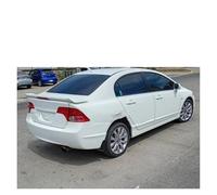 Rear Trunk Wing For Civic 2006-2011 Sedan 4 DR SI Style Painted Rear Trunk Spoiler With 3rd Brake LED Light Spoiler Lip(WHITE)