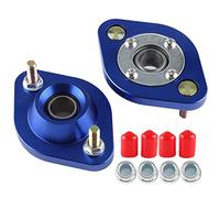 Rear Upper Camber Plates Pillow Ball Car Shock Top Mount Set, Aluminum Alloy Rear Camber Plates with High Precision Fit for E30 E36 E46 Z3 Drift Performance (Blue)