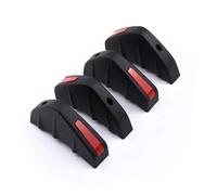 Rear Valance Diffuser Spoiler Splitter 4 X Universal Car Modified Rear Bumper Diffuser Spoiler Black＆Red Lip Anti-collision(Black Red)