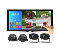 Rear View Camera 10.36 Inch 4 Channels Vehicle DVR Recorder System 1080P AHD Backup Cameras MP5 Bluetooth FM Touch Monitor For Truck Bus Trailer Backup Camera(None,Camera Monitor Kit 2)