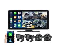 Rear View Camera 10.36'' Wireless Android Auto 4CH Touch Screen Monitor With 1080 Front Side Rear Camera For Truck Trailer Bus RV Backup Camera(No,Only Monitor)