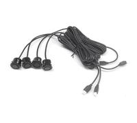 Rear View Camera 18.5mm Car Sensor Reverse Probe Black Red Grey Silver White For Vehicles Fitting 4pcs(Black)