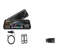 Rear View Camera Backup 4K Dashcam 9.66'' Mirror Dash Car Camera 2.5K Support WIFI GPS ADAS Touch Screen Video Recorder Black Box