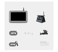 Rear View Camera Backup WIFI Wireless Rear View Backup Camera Solar Powered Energy Magnet Reverse Cam AHD 5" Monitor For Camper Truck Trailer Rv