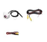 Rear View Camera HD AHD 1280x720P Vehicle Dynamic Trajectory Fisheye Lens Car Rear View Reverse Backup Camera Night Vision Waterproof Reversing Camera(TAHD818-White)