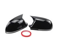 Rear View Cap For A4 S4 For A5 S5 B8 8K For A6 S6 4F C6 For A8 S8 D3 For Q3 SQ3 For A3 8P Carbon Look Black Horn Add On Side Rear View Mirror Cap Cover Door Wing Mirror Cover(Bright Black)