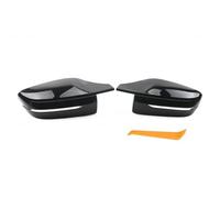 Rear View Cap For BMW 3 4 5 7 8 Series G20 G21 G30 G38 G22 G23 G11 G12 G15 G16 Carbon Fiber Glossy Black Replacement Side Mirror Covers Cap Side Door Mirror Cover Cap(LHD-Black)