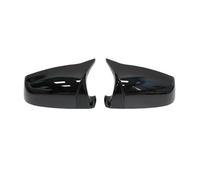 Rear View Cap For BMW 5 6 7 Series F01 F02 F03 F04 F06 F07 F10 F11 F12 F13 Carbon Fiber Look Black Car Rearview Side Mirror Cover Caps Door Wing Mirror Cover(Bright black)