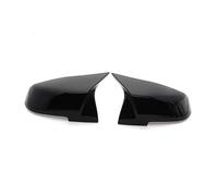 Rear View Cap For BMW Serie 1 2 3 4 F20 F21 F22 F30 F32 F36 For X1 F87 For M3 Rearview Mirror Cover Side Wing Rear View Mirror Case Cover Glossy Black Door Wing Mirror Cover(Black Horn)