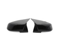 Rear View Cap For BMW Serie 1 2 3 4 F20 F21 F22 F30 F32 F36 For X1 F87 For M3 Rearview Mirror Cover Side Wing Rear View Mirror Case Cover Glossy Black Door Wing Mirror Cover(Carbon Fiber Horn)
