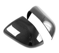 Rear View Cap For Explorer 2020-2022 2pcs Mirror Housing Carbon Fiber Pattern Chrome Mirror Cover Door Wing Mirror Cover(Black)