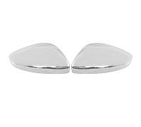 Rear View Cap For Peugeot 208 2008 2012-2019 For Citroen For C3 2016-2020 Chrome Silver/Black Side Door Wing Rearview Mirror Cap Cover Replacement Door Wing Mirror Cover(1pair Chrome)