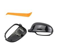 Rear View Cap For VW For Golf 5 6 For Jetta MK5 For Passat B5.5 B6 Carbon Fiber Wing Side View Mirror Cover Caps Auto Accessories Door Wing Mirror Cover(Black)