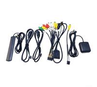 Rear-View Display USB Video Cable for Android Navigation with For SIM Card Slot, Suitable for Various Car Models, Plastic and Metal Build, Includes 5 or 6 Cables (With Antenna)