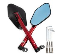 Rear View For Suzuki CNC ALUMINUM custom motorcycle rearview Side mirrors 8mm 10mm Mirrors(Red)