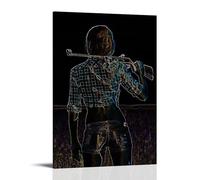 Rear View Girl Holding Model Hunting Rifle in The Wild Poster Poster Vintage Art, Wall Canvas, Decoration Aesthetic, Living Room, Kids Room Dormitory, Cafe, Bathroom, Suitable for Bedroom, Gym, Cool C