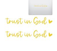 Rear View Glass Car Window Sticker - Pack of 2 Trust In God