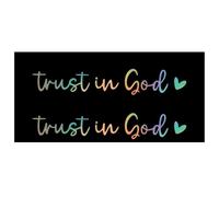 Rear View Glass Sticker, Car Window Sticker - Vehicles Window Sticker "Trust In God" Car Decoration, Car Sticker, Rear View Mirror Accessories for Family, Friends, Men, Women and Mums