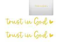 Rear View Mirror Accessories for Women, Rear View Mirror Stickers, Pack of 2 Trust In God Vehicles Window Sticker, Car Sticker, Rear View Mirror Accessories for Men, Women, Family Friends
