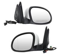 Rear View Mirror Assembly 6 Pins Rearview Wing Mirror Assembly For Tiguan 2009-2017 US Version White Heated Side Door Mirror Car Accessories Rearview Side Mirror Assy(1 pair white)
